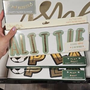 Sugar Plum 4 Various A Little Cutie Party Paper Marriage Soccer Sports Banners